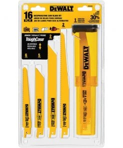 Budget π DEWALT Reciprocating Saw Blades 16-Pack Bi-Metal Set Wood/Metal Cutting Reciprocating Saw Blade Set βοΈ