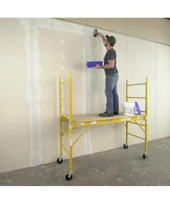 Discount 🔥 Werner Scaffolding 5.56-ft x 2.5-ft Steel Adjustable Rolling Scaffold 1000-lb Capacity ⭐ -Craftsman Sales Shop 02954284