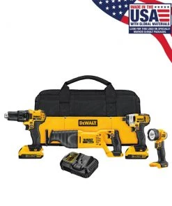 Flash Sale 🤩 DEWALT Power Tool Combo Kits 4-Tool 20-Volt Max Power Tool Combo Kit with Soft Case (2-Batteries and charger Included) ⌛