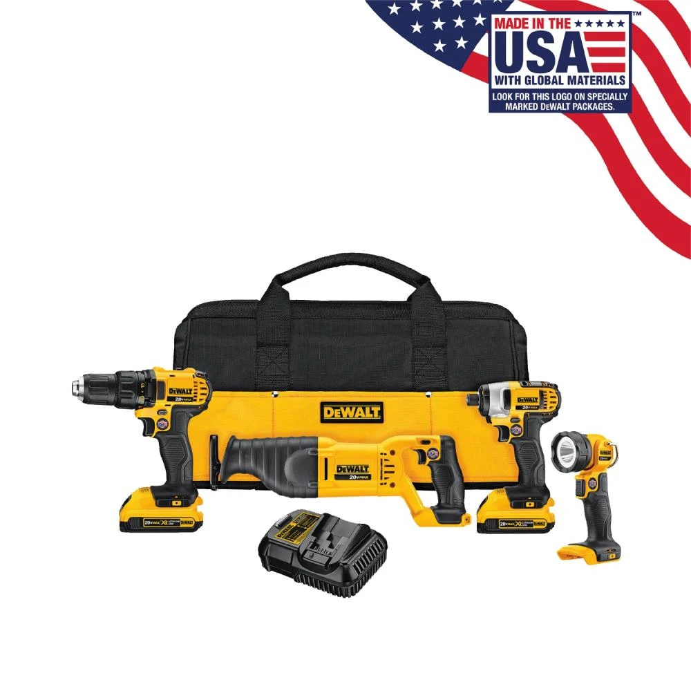 Flash Sale 🤩 DEWALT Power Tool Combo Kits 4-Tool 20-Volt Max Power Tool Combo Kit with Soft Case (2-Batteries and charger Included) ⌛ 1 Flash Sale 🤩 DEWALT Power Tool Combo Kits 4-Tool 20-Volt Max Power Tool Combo Kit with Soft Case (2-Batteries and charger Included) ⌛