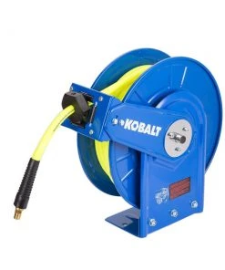 Cheapest π Kobalt Air Compressor Hoses 3/8-in 50-ft Poly Hybrid Air Hose with Retractable Hose Reel β€οΈ