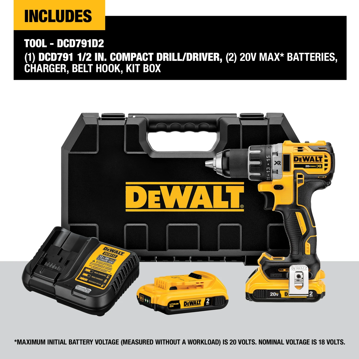 Coupon π DEWALT Drills XR 20-volt 1/2-in Brushless Cordless Drill (2-Batteries Included and Charger Included) π― 3 Coupon π DEWALT Drills XR 20-volt 1/2-in Brushless Cordless Drill (2-Batteries Included and Charger Included) π― - Image 3