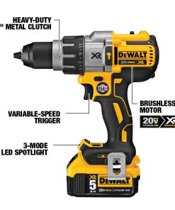 Brand new 🔔 DEWALT Hammer Drills XR 1/2-in 20-volt Max Variable Speed Brushless Cordless Hammer Drill (2-Batteries Included) ⌛ -Craftsman Sales Shop 05300642