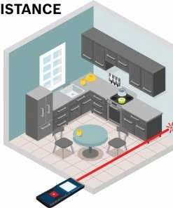 Outlet ⭐ Bosch Laser Distance Measurers BLAZE 65-ft Outdoor Laser Distance Measurer with Backlit Display ✨ -Craftsman Sales Shop 07800466 scaled