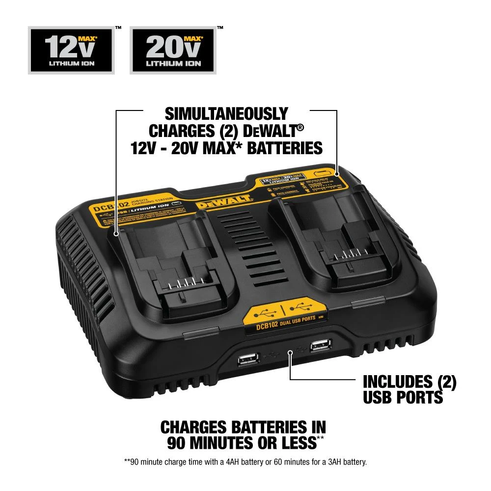 Best Pirce ✔️ DEWALT Power Tool Batteries & Chargers 20-Volt Max Power Station 😀 2 Best Pirce ✔️ DEWALT Power Tool Batteries & Chargers 20-Volt Max Power Station 😀 - Image 2