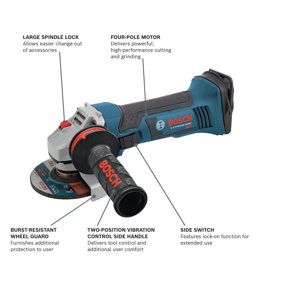Promo π Bosch Angle Grinders 4.5-in 18-Volt Sliding Switch Cordless Angle Grinder β¨ 2 Promo π Bosch Angle Grinders 4.5-in 18-Volt Sliding Switch Cordless Angle Grinder β¨ - Image 2