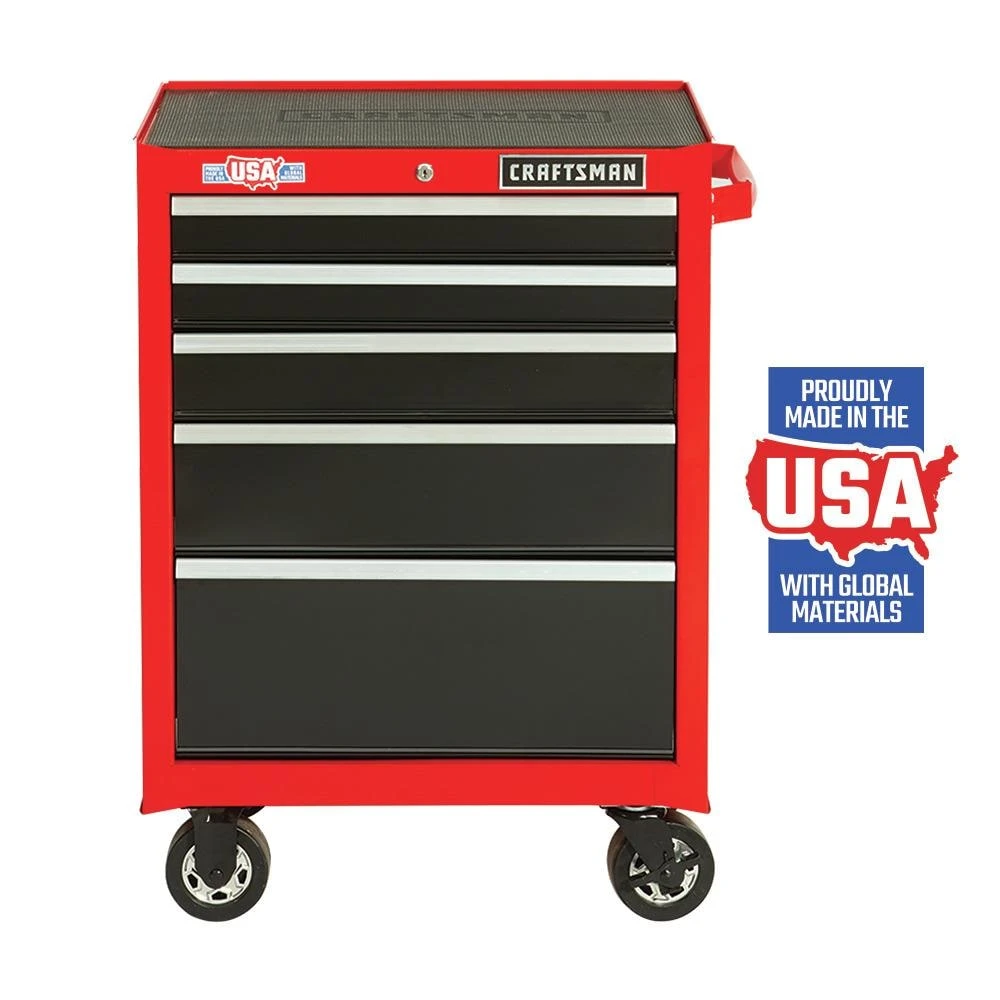 Brand new ❤️ CRAFTSMAN Bottom Tool Cabinets 2000 Series 26.5-in W x 37.5-in H 5-Drawer Steel Rolling Tool Cabinet (Red) ✨ 1 Brand new ❤️ CRAFTSMAN Bottom Tool Cabinets 2000 Series 26.5-in W x 37.5-in H 5-Drawer Steel Rolling Tool Cabinet (Red) ✨