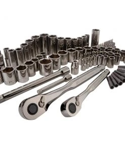 Best deal π CRAFTSMAN Mechanics Tool Sets 81-Piece Standard (SAE) and Metric Combination Gunmetal Chrome Mechanics Tool Set (1/4-in; 3/8-in) β€οΈ