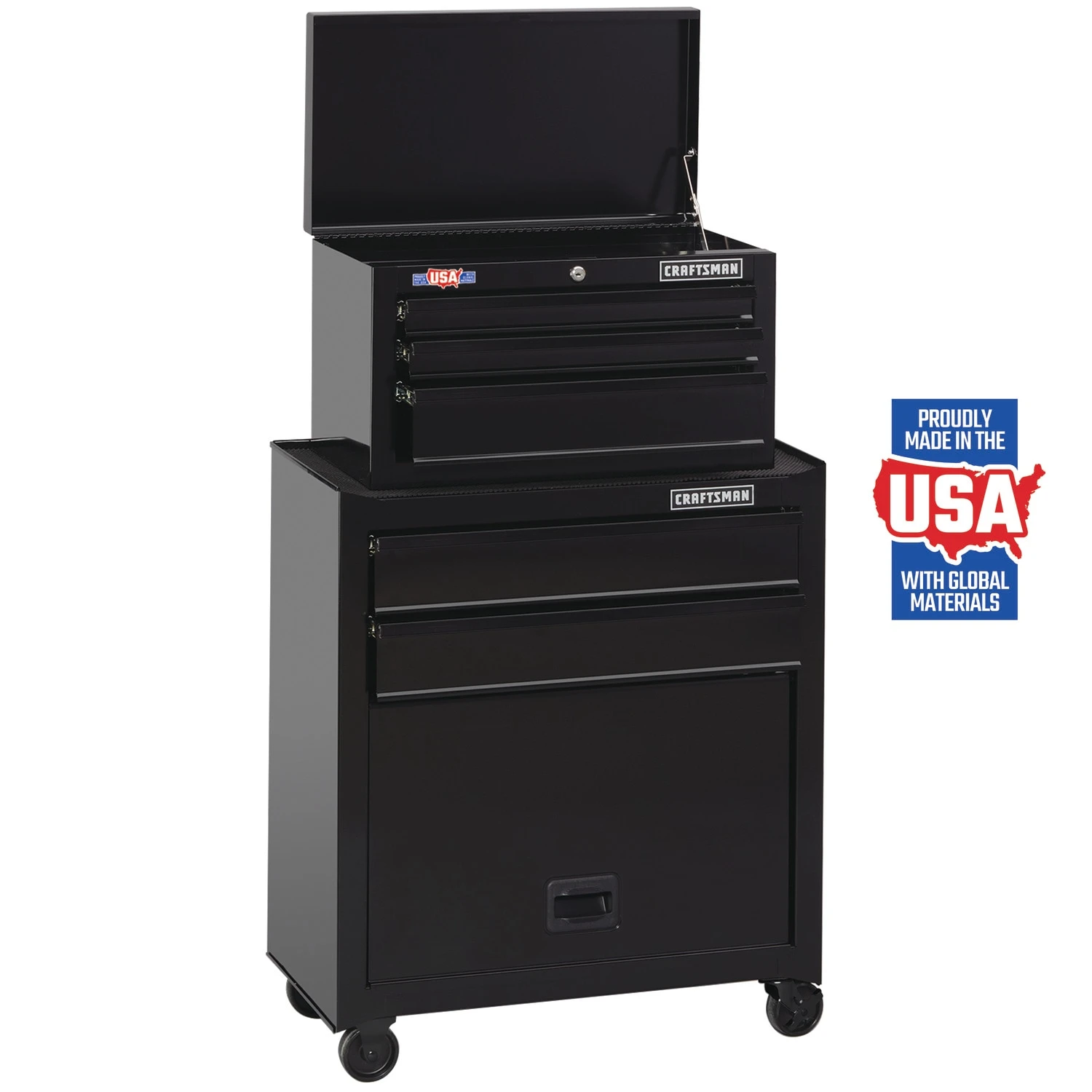Deals π₯ CRAFTSMAN Tool Chest Combos 1000 Series 26.5-in W x 44.25-in H 5 Ball-bearing Steel Tool Chest Combo (Black) π 2 Deals π₯ CRAFTSMAN Tool Chest Combos 1000 Series 26.5-in W x 44.25-in H 5 Ball-bearing Steel Tool Chest Combo (Black) π - Image 2