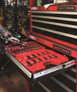 Best deal 🎁 CRAFTSMAN Mechanics Tool Sets 81-Piece Standard (SAE) and Metric Combination Gunmetal Chrome Mechanics Tool Set (1/4-in; 3/8-in) ❤️ -Craftsman Sales Shop 09019532