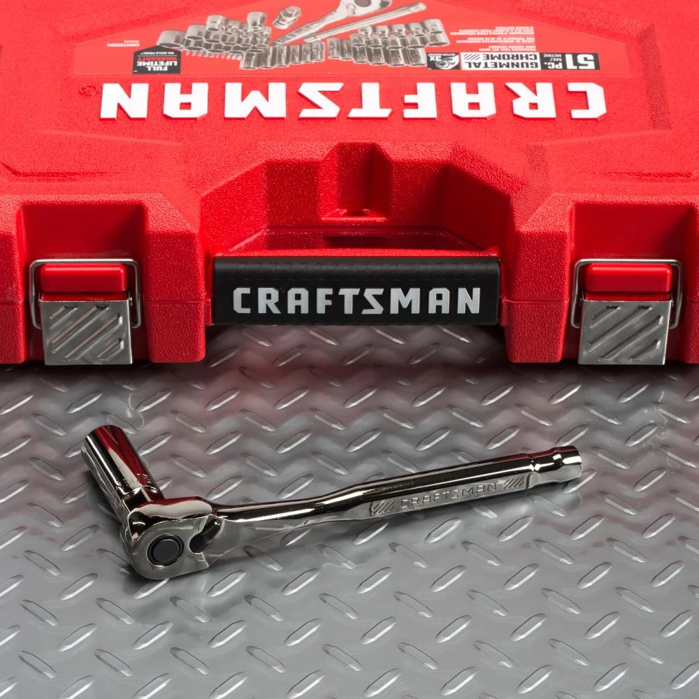 Cheapest βοΈ CRAFTSMAN Mechanics Tool Sets 51-Piece Standard (SAE) and Metric Combination Gunmetal Chrome Mechanics Tool Set (3/8-in) 𧨠3 Cheapest βοΈ CRAFTSMAN Mechanics Tool Sets 51-Piece Standard (SAE) and Metric Combination Gunmetal Chrome Mechanics Tool Set (3/8-in) 𧨠- Image 3