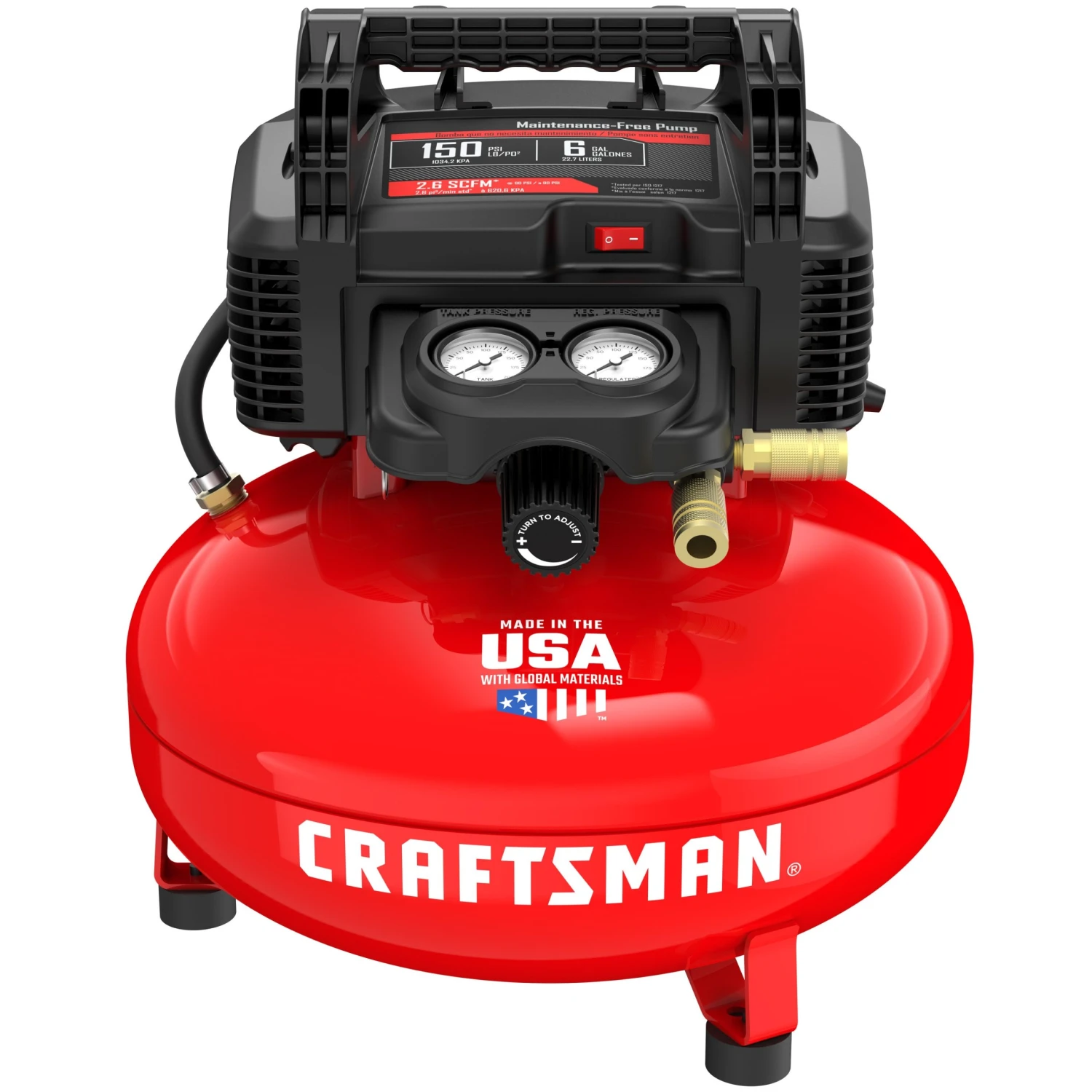 Best reviews of π CRAFTSMAN Air Compressors 6-Gallon Single Stage Portable Electric Pancake Air Compressor π 4 Best reviews of π CRAFTSMAN Air Compressors 6-Gallon Single Stage Portable Electric Pancake Air Compressor π - Image 4