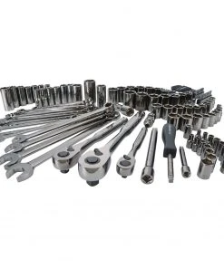 Cheapest π CRAFTSMAN Mechanics Tool Sets 121-Piece Standard (SAE) and Metric Combination Gunmetal Chrome Mechanics Tool Set (1/4-in; 3/8-in) π