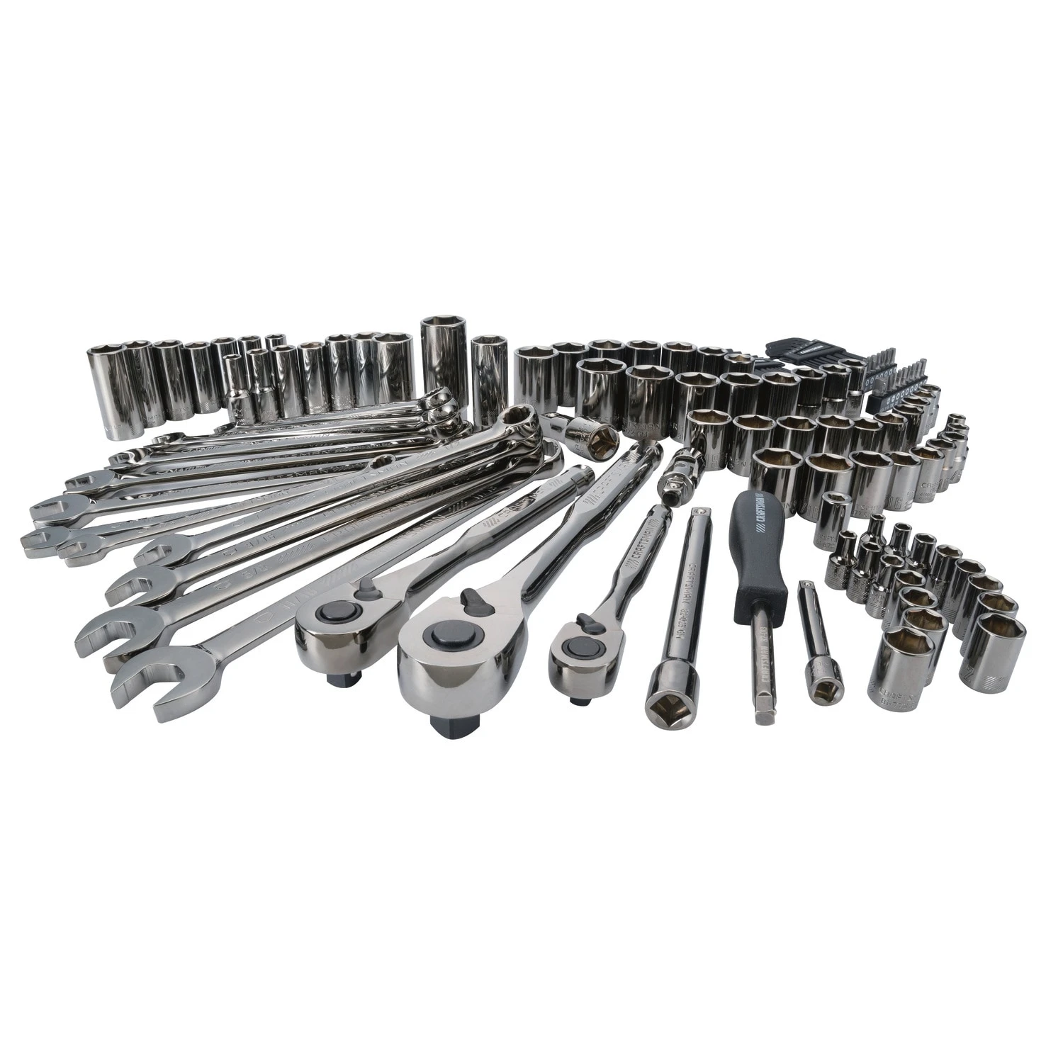 Cheapest π CRAFTSMAN Mechanics Tool Sets 121-Piece Standard (SAE) and Metric Combination Gunmetal Chrome Mechanics Tool Set (1/4-in; 3/8-in) π 1 Cheapest π CRAFTSMAN Mechanics Tool Sets 121-Piece Standard (SAE) and Metric Combination Gunmetal Chrome Mechanics Tool Set (1/4-in; 3/8-in) π