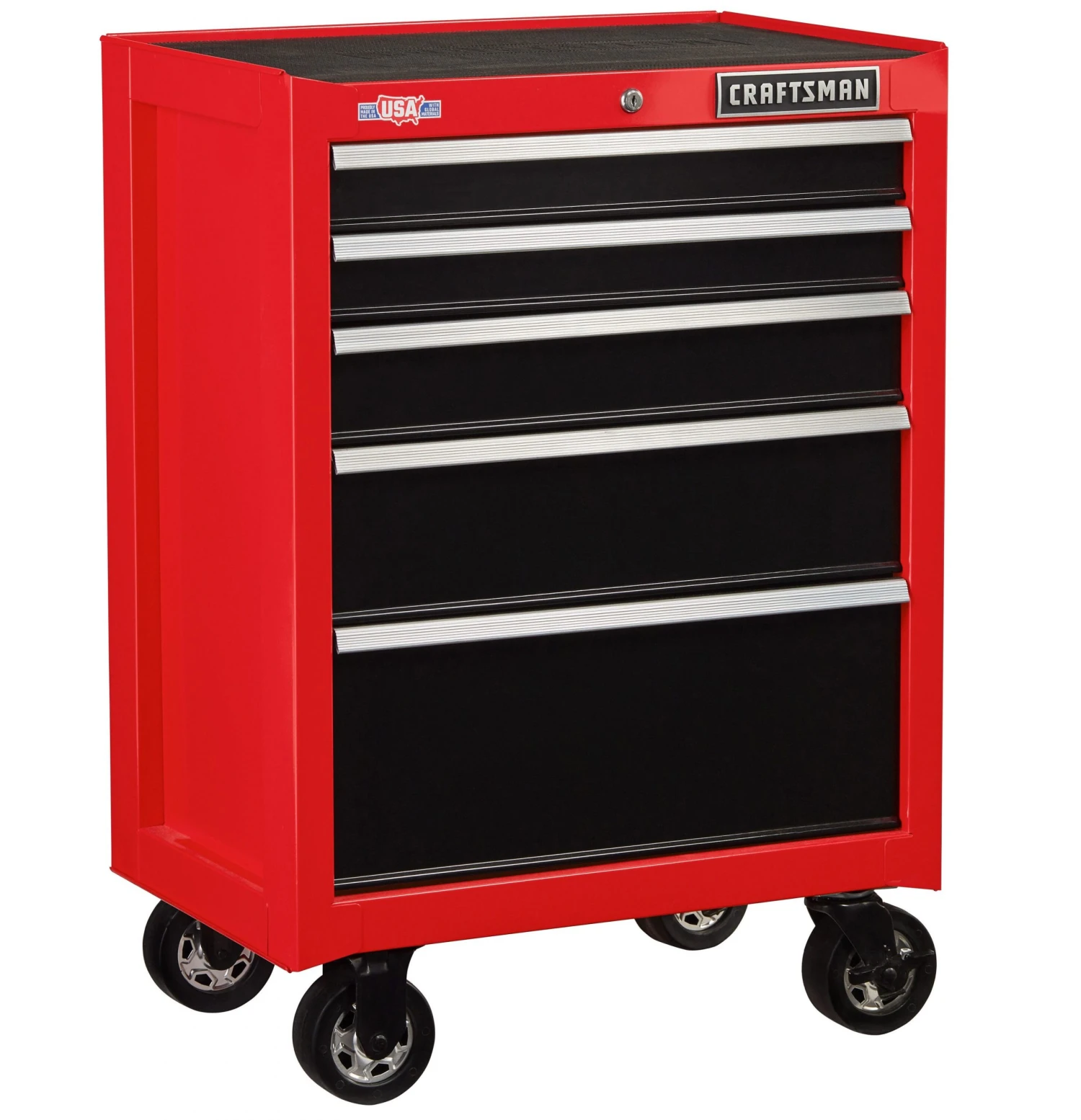 Brand new ❤️ CRAFTSMAN Bottom Tool Cabinets 2000 Series 26.5-in W x 37.5-in H 5-Drawer Steel Rolling Tool Cabinet (Red) ✨ 4 Brand new ❤️ CRAFTSMAN Bottom Tool Cabinets 2000 Series 26.5-in W x 37.5-in H 5-Drawer Steel Rolling Tool Cabinet (Red) ✨ - Image 4