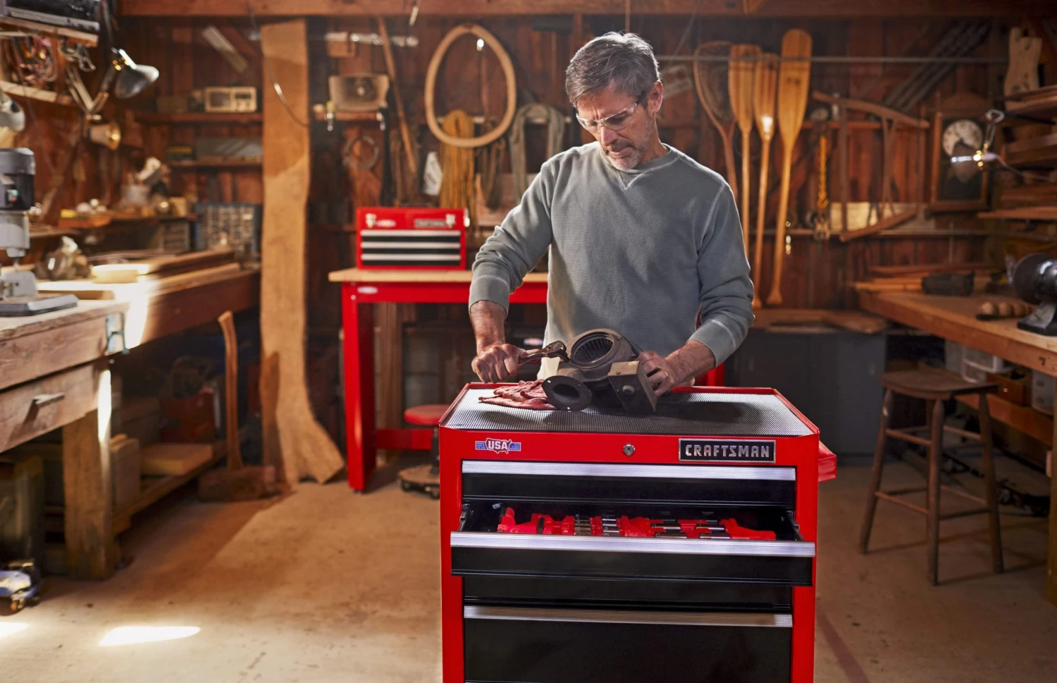 Brand new ❤️ CRAFTSMAN Bottom Tool Cabinets 2000 Series 26.5-in W x 37.5-in H 5-Drawer Steel Rolling Tool Cabinet (Red) ✨ 7 Brand new ❤️ CRAFTSMAN Bottom Tool Cabinets 2000 Series 26.5-in W x 37.5-in H 5-Drawer Steel Rolling Tool Cabinet (Red) ✨ - Image 7