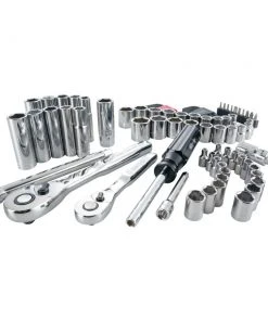 Buy β CRAFTSMAN Mechanics Tool Sets 83-Piece Standard (SAE) and Metric Combination Polished Chrome Mechanics Tool Set (1/4-in; 3/8-in) π
