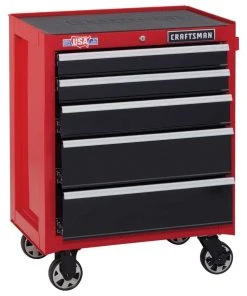 Outlet π CRAFTSMAN Bottom Tool Cabinets 2000 Series 26.5-in W x 34-in H 5-Drawer Steel Rolling Tool Cabinet (Red) β