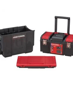 Cheapest ⭐ CRAFTSMAN Portable Tool Boxes DIY 19-in Red Plastic Wheels Lockable Tool Box ✨