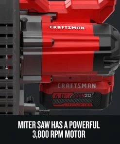 Deals 🎉 CRAFTSMAN Miter Saws V20 7-1/4-in 20-Volt Max Single Bevel Sliding Compound Cordless Miter Saw 👍 -Craftsman Sales Shop 09241767