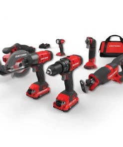 Top 10 🧨 CRAFTSMAN Power Tool Combo Kits V20 6-Tool 20-Volt Max Power Tool Combo Kit with Soft Case (2-Batteries Included and Charger Included) 🛒