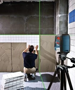 Budget 🔥 Bosch Laser Levels VisiMax 40-ft Green Beam Self-Leveling Cross-line Cross Laser Level 🔔 -Craftsman Sales Shop 09818348