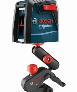 Flash Sale 🛒 Bosch Laser Levels 30-ft Red Beam Self-Leveling Cross-line Cross Laser Level with Plumb Points and Level with Case 🧨 -Craftsman Sales Shop 09905124 scaled