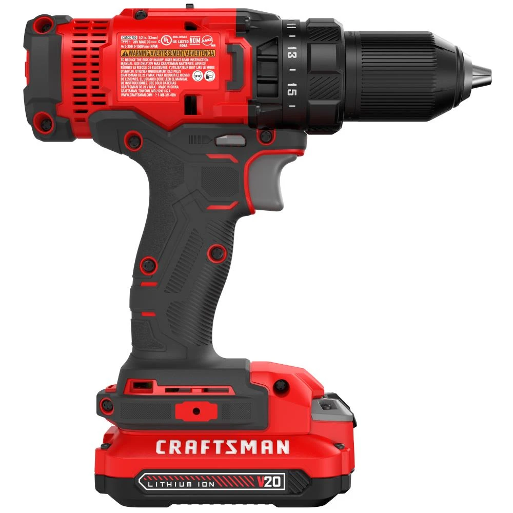 Best Sale ⭐ CRAFTSMAN Drills V20 20-volt Max 1/2-in Cordless Drill (1-Battery Included and Charger Included) ⌛ 10 Best Sale ⭐ CRAFTSMAN Drills V20 20-volt Max 1/2-in Cordless Drill (1-Battery Included and Charger Included) ⌛ - Image 10