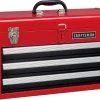 Flash Sale 😉 CRAFTSMAN Portable Tool Boxes Portable 20.5-in Ball-bearing 3-Drawer Red Steel Lockable Tool Box 👏