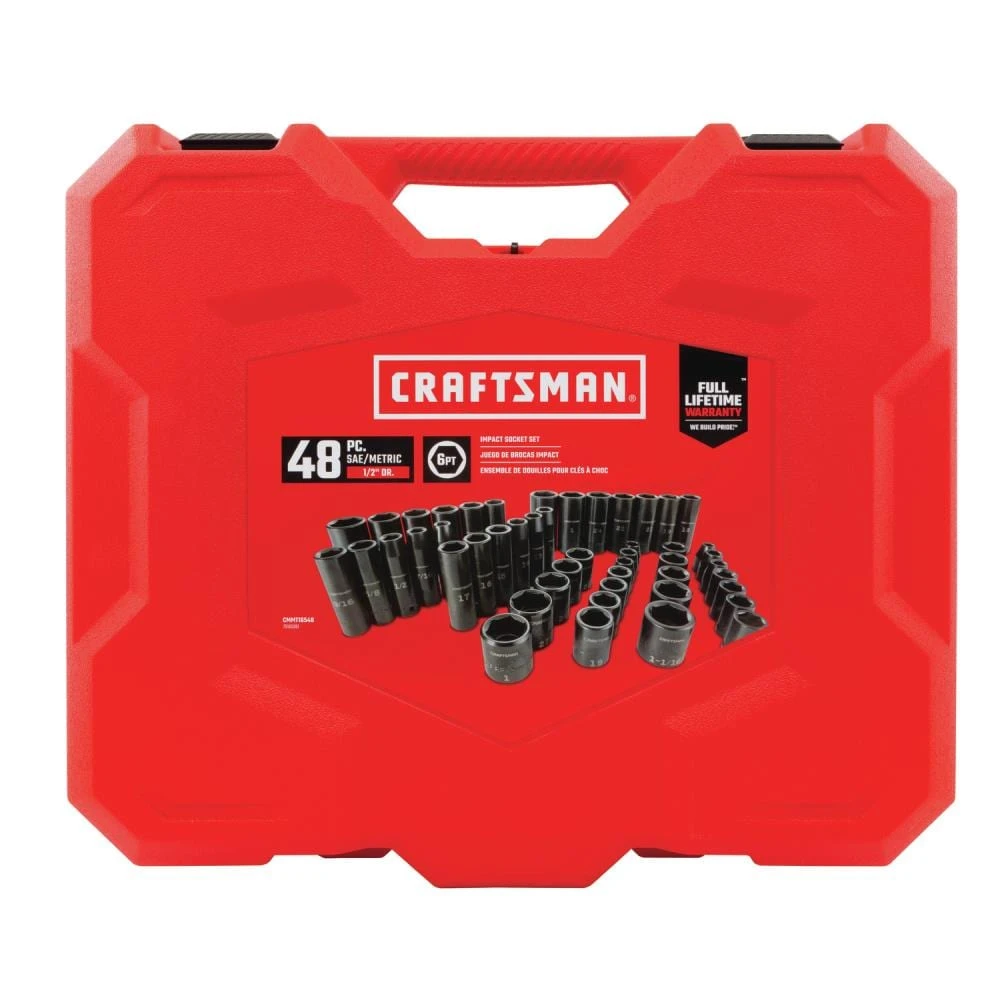 Cheapest ⭐ CRAFTSMAN Impact Sockets & Impact Socket Sets 48-Piece Standard (SAE) and Metric Combination 1/2-in Drive Set 6-Point Impact Socket Set ✔️ 3 Cheapest ⭐ CRAFTSMAN Impact Sockets & Impact Socket Sets 48-Piece Standard (SAE) and Metric Combination 1/2-in Drive Set 6-Point Impact Socket Set ✔️ - Image 3