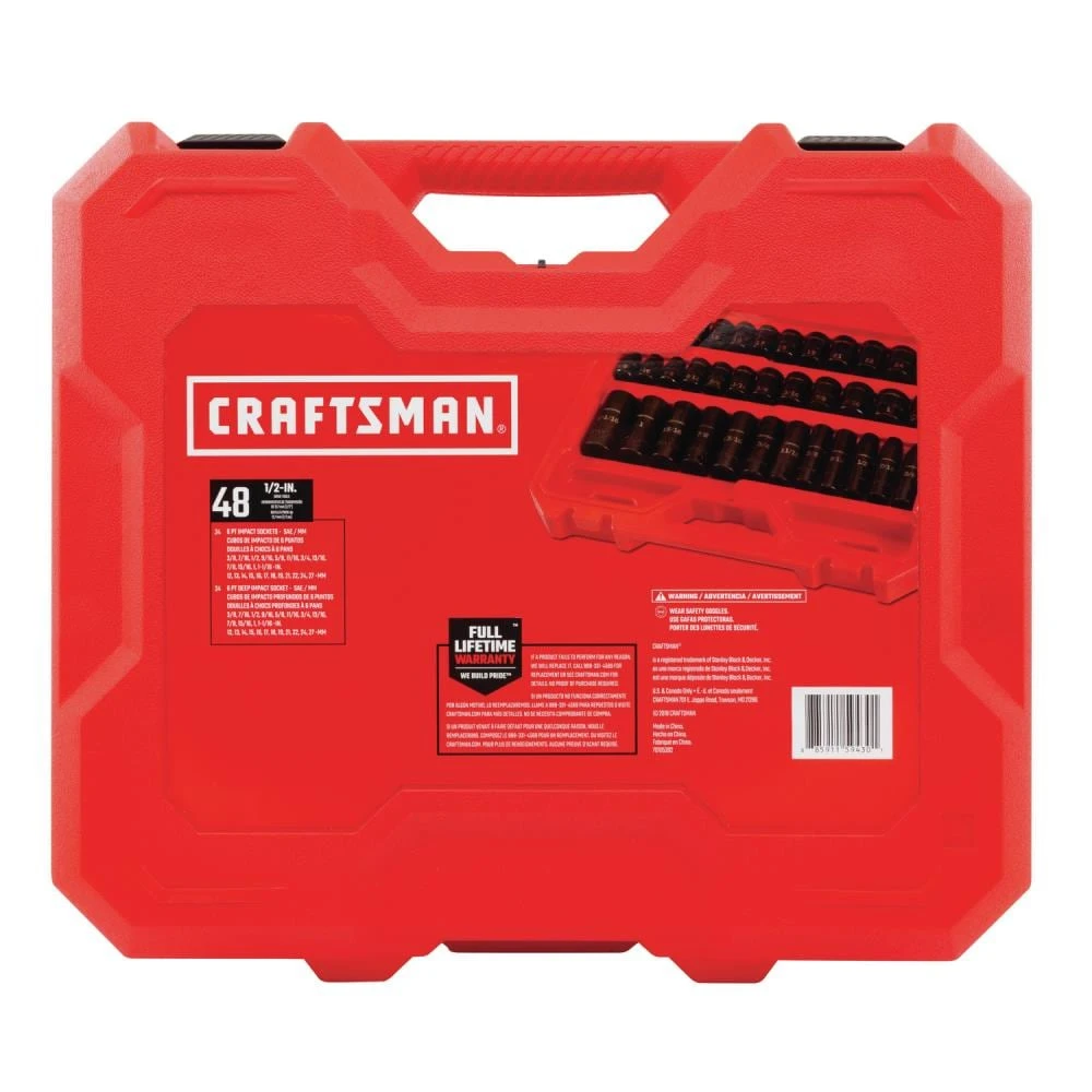 Cheapest ⭐ CRAFTSMAN Impact Sockets & Impact Socket Sets 48-Piece Standard (SAE) and Metric Combination 1/2-in Drive Set 6-Point Impact Socket Set ✔️ 4 Cheapest ⭐ CRAFTSMAN Impact Sockets & Impact Socket Sets 48-Piece Standard (SAE) and Metric Combination 1/2-in Drive Set 6-Point Impact Socket Set ✔️ - Image 4