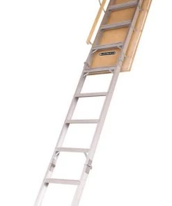 Craftsman Sales Shop 33 New ⭐ Century Attic Ladders Elite 7.67-ft to 10.25-ft Type IAA Aluminum Attic Ladder ⌛