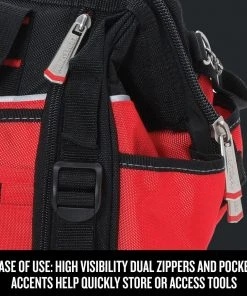 Flash Sale ⌛ CRAFTSMAN Tool Bags VERSASTACK Red/Black Polyester 17-in Zippered Tool Bag ⭐ -Craftsman Sales Shop 12182025