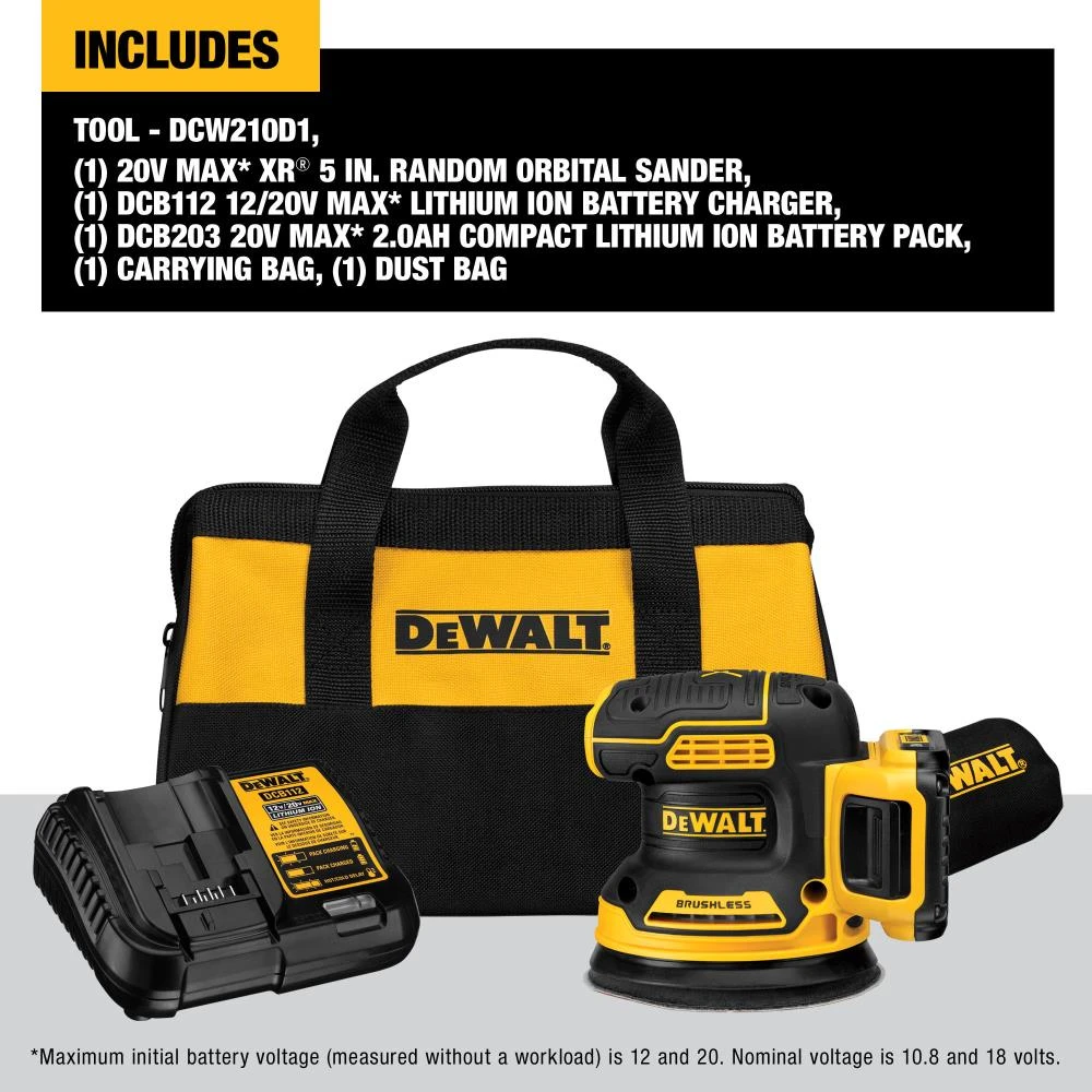 Buy β DEWALT Power Sanders 20-Volt Brushless Cordless Variable Speed Random Orbital Sander with Dust Management (Battery Included) π 3 Buy β DEWALT Power Sanders 20-Volt Brushless Cordless Variable Speed Random Orbital Sander with Dust Management (Battery Included) π - Image 3