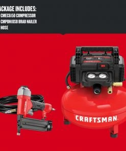 Promo 🛒 CRAFTSMAN Air Compressors 6-Gallon Single Stage Portable Electric Pancake Air Compressor (1-Tools Included) 🎁 -Craftsman Sales Shop 14029079