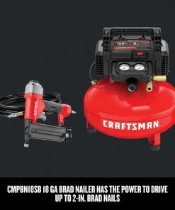 Promo 🛒 CRAFTSMAN Air Compressors 6-Gallon Single Stage Portable Electric Pancake Air Compressor (1-Tools Included) 🎁 -Craftsman Sales Shop 14029081