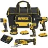 New ✔️ DEWALT Power Tool Combo Kits 5-Tool 20-Volt Max Brushless Power Tool Combo Kit with Soft Case (2-Batteries and charger Included) ✨