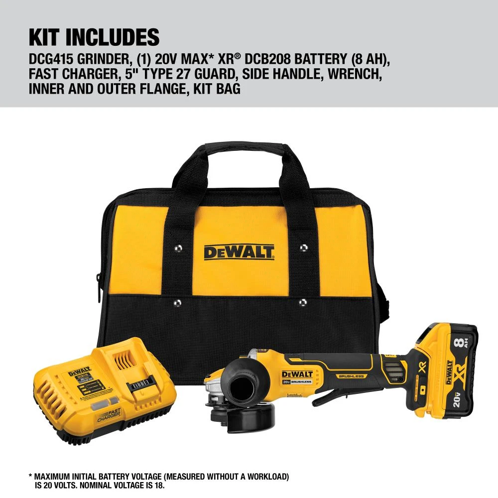 Promo ⌛ DEWALT Angle Grinders XR POWER DETECT 5-in 20-Volt Max Paddle Switch Brushless Cordless Angle Grinder (1-Battery and charger Included) 🧨 12 Promo ⌛ DEWALT Angle Grinders XR POWER DETECT 5-in 20-Volt Max Paddle Switch Brushless Cordless Angle Grinder (1-Battery and charger Included) 🧨 - Image 12