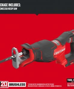 Promo ⭐ CRAFTSMAN Reciprocating Saws V20 20-volt Max Variable Speed Brushless Cordless Reciprocating Saw (Tool Only) ⭐ 19 Promo ⭐ CRAFTSMAN Reciprocating Saws V20 20-volt Max Variable Speed Brushless Cordless Reciprocating Saw (Tool Only) ⭐ -Craftsman Sales Shop 15319106