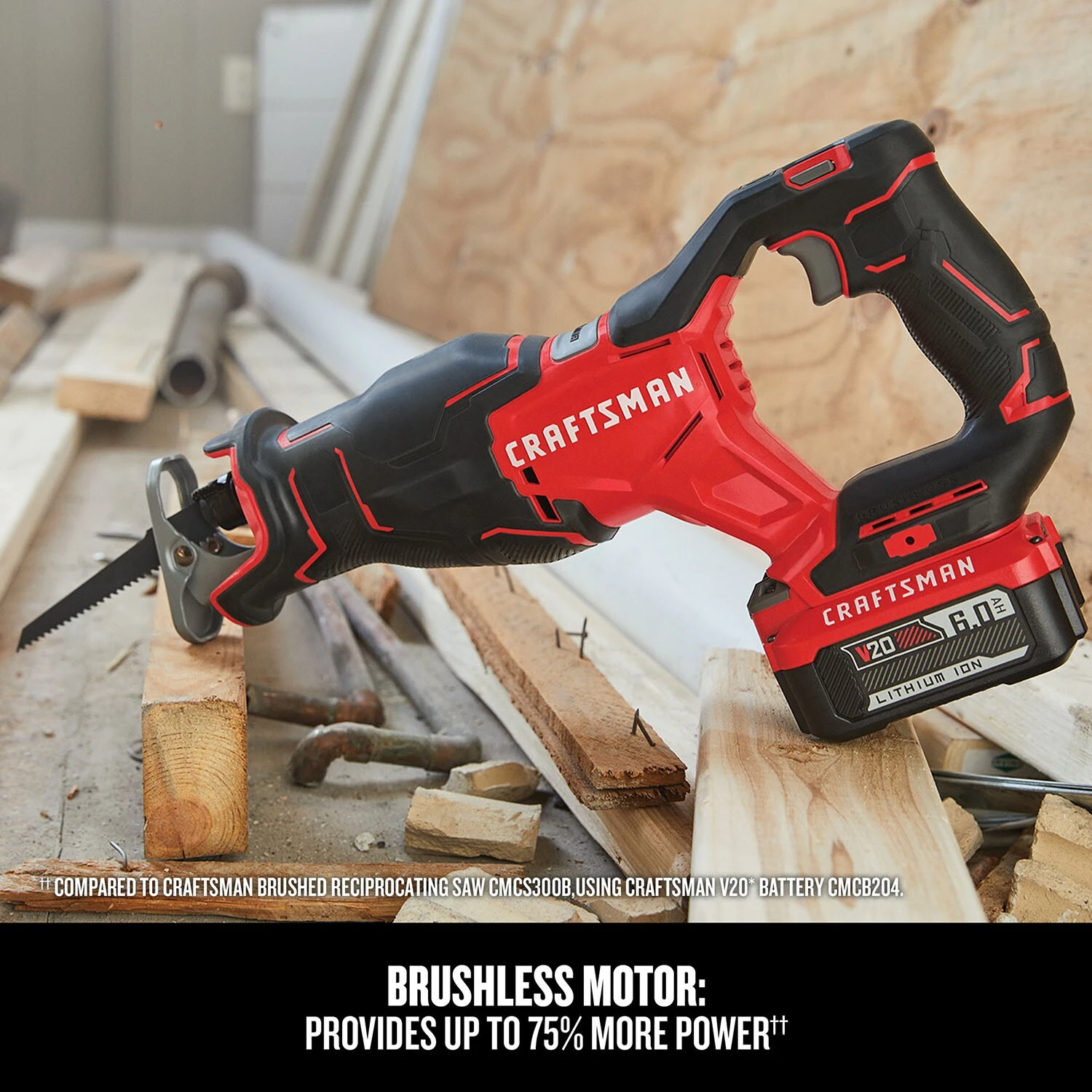 Promo ⭐ CRAFTSMAN Reciprocating Saws V20 20-volt Max Variable Speed Brushless Cordless Reciprocating Saw (Tool Only) ⭐ 4 Promo ⭐ CRAFTSMAN Reciprocating Saws V20 20-volt Max Variable Speed Brushless Cordless Reciprocating Saw (Tool Only) ⭐ - Image 4