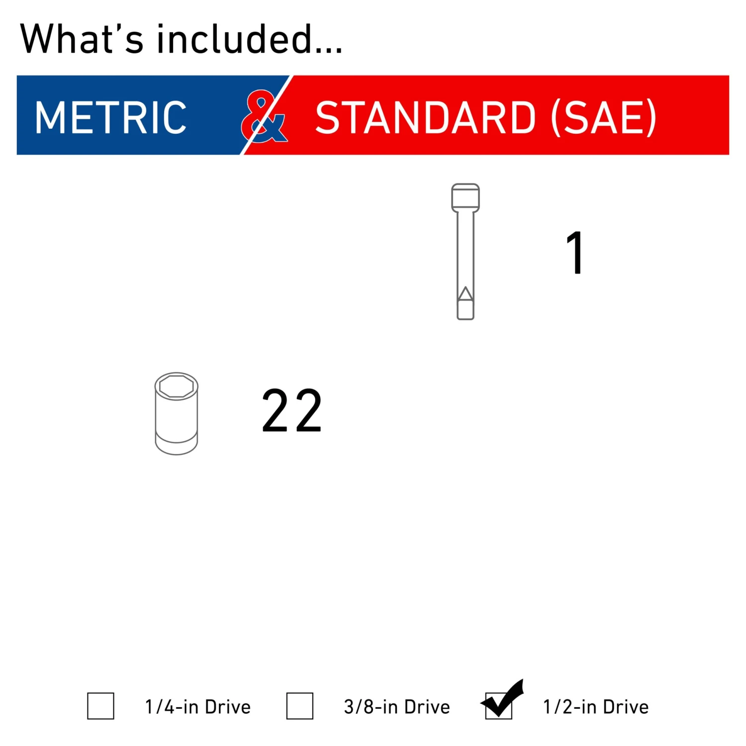 New π₯° CRAFTSMAN Impact Sockets & Impact Socket Sets 23-Piece Standard (SAE) and Metric Combination 1/2-in Drive Set 6-Point Impact Socket Set π 2 New π₯° CRAFTSMAN Impact Sockets & Impact Socket Sets 23-Piece Standard (SAE) and Metric Combination 1/2-in Drive Set 6-Point Impact Socket Set π - Image 2