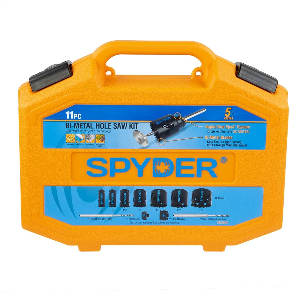 Buy ⌛ Spyder Hole Saws & Kits 11-Piece Set Bi-metal Arbored Adjustable Hole Saw Kit Set ⌛ 3 Buy ⌛ Spyder Hole Saws & Kits 11-Piece Set Bi-metal Arbored Adjustable Hole Saw Kit Set ⌛ - Image 3