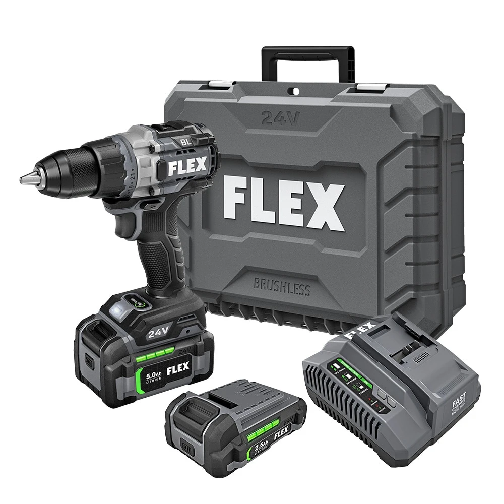 Promo ๐งจ FLEX Drills 24-volt 1/2-in Brushless Cordless Drill (2-Batteries Included and Charger Included) ๐ 1 Promo ๐งจ FLEX Drills 24-volt 1/2-in Brushless Cordless Drill (2-Batteries Included and Charger Included) ๐