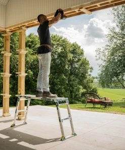 Cheap 💯 Werner Scaffolding 3.9-ft x 3.9-ft Aluminum Adjustable Work Platform 300 lbs. Capacity ❤️ -Craftsman Sales Shop 16422508 scaled