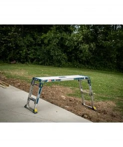 Cheap 💯 Werner Scaffolding 3.9-ft x 3.9-ft Aluminum Adjustable Work Platform 300 lbs. Capacity ❤️ -Craftsman Sales Shop 16422514