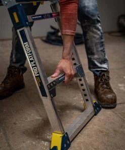 Cheap 💯 Werner Scaffolding 3.9-ft x 3.9-ft Aluminum Adjustable Work Platform 300 lbs. Capacity ❤️ -Craftsman Sales Shop 16422516 scaled