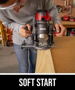 Budget 🧨 SKIL Routers 1/4-in and 1/2-in 14-Amp 2-HP Variable Speed Combo Fixed/Plunge Corded Router (Tool Only) 👍 -Craftsman Sales Shop 16493332