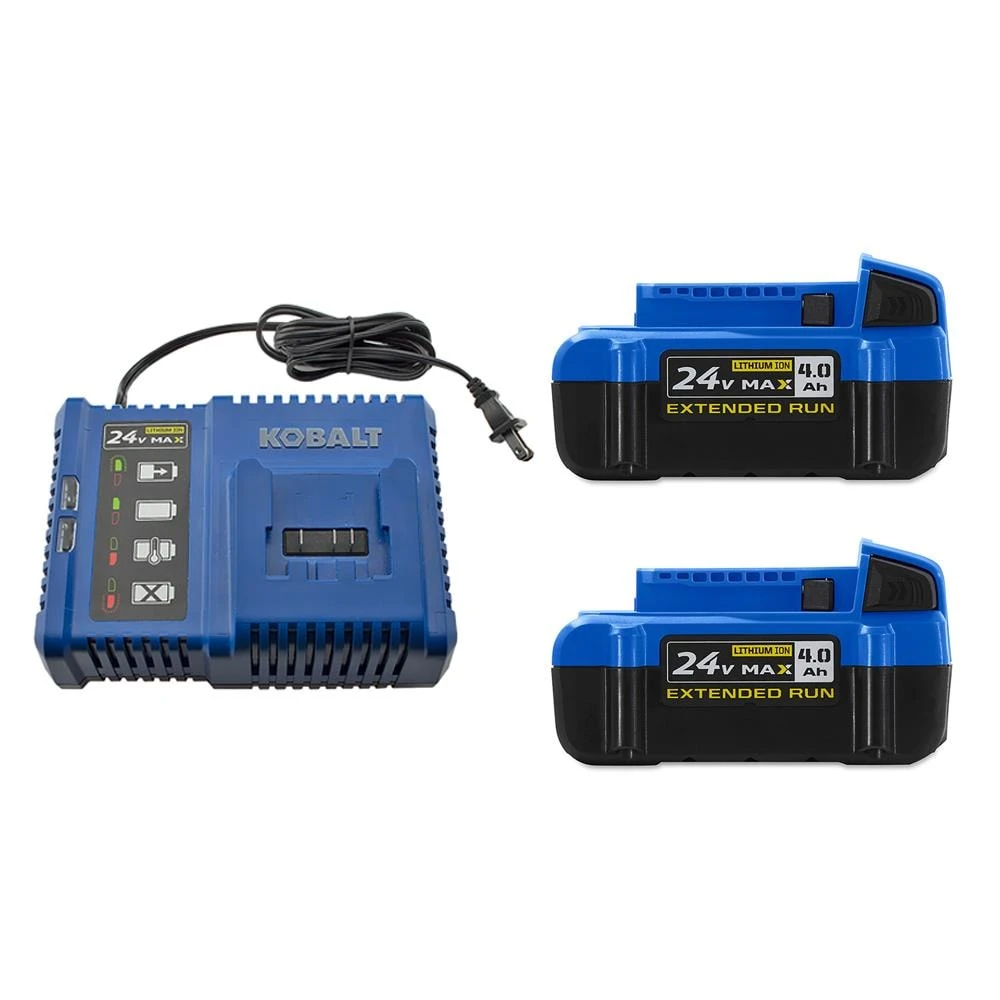 Best Pirce π Kobalt Power Tool Batteries & Chargers 24-Volt Max 2-Pack 4 Amp-Hour; 4 Amp-Hour Lithium Power Tool Battery Kit (Charger Included) π― 1 Best Pirce π Kobalt Power Tool Batteries & Chargers 24-Volt Max 2-Pack 4 Amp-Hour; 4 Amp-Hour Lithium Power Tool Battery Kit (Charger Included) π―