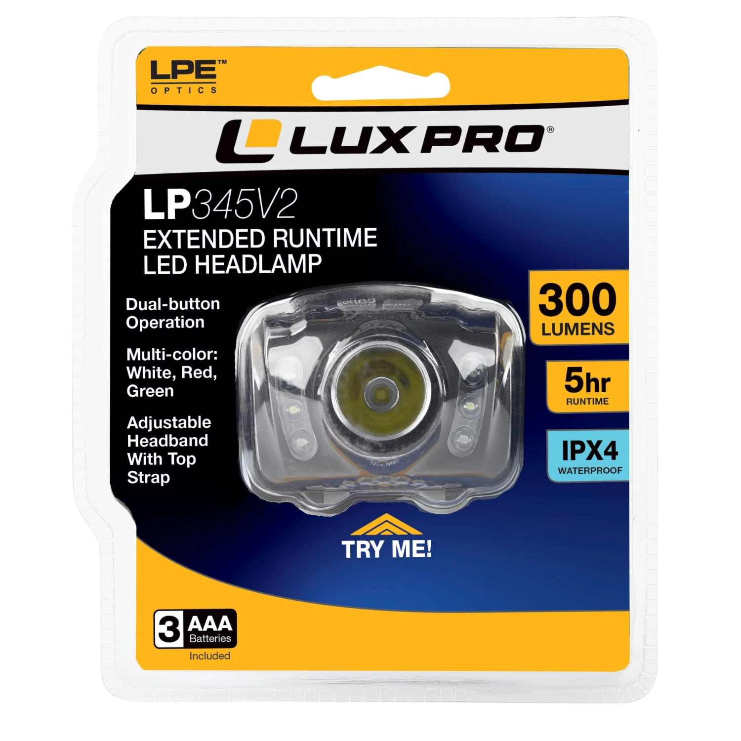 Brand new π Lux-Pro Headlamps 303-Lumen LED Headlamp (Battery Included) 𧨠6 Brand new π Lux-Pro Headlamps 303-Lumen LED Headlamp (Battery Included) 𧨠- Image 6