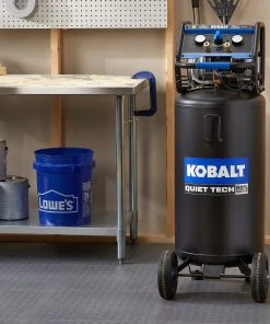 Deals 🔔 Kobalt Air Compressors Quiet Tech 26-Gallon Single Stage Portable Corded Electric Vertical Air Compressor 👏 -Craftsman Sales Shop 16863219